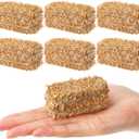 6 Pcs Mini Hay Bales Miniature Hay Bales for Decoration Small Decorative Straw for Easter Scene Rustic Wedding Western Cowboy Themed Birthday Party Decorations (2.6 x 1.2 x 1.2 Inch)
