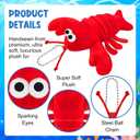 12Pack Lobster Toy Cute Plush Lobster Stuffed Animal Crab Doll for Kids, Soft Mini Plush Stuffed Lobsters Crab Hanging Ornaments for Key Purse Bag Backpack DIY Birthday Favors, 5.5x5.5 inches