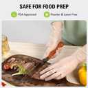 2 x Disposable Vinyl Gloves, Food Safe, Latex-Free Powder-Free Clear Plastic Gloves for Cooking, House Clean, Food Prep (M)