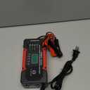 Battery Charger 10A 12V Fully Automatic Smart Car Battery Charger with LCD Display & Temperature Compensation for Car Motorcycle Vans (Black)