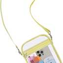 Clear Stadium Bag 12126 Policy Compliant Transparent Crossbody Purse, Waterproof PVC Clear Bag for Concerts Events (Small, Yolk Yellow)