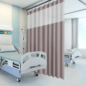 Phating Inherent Flame Retardant Hospital Curtain Room Divider Grommet Cubicle Divider Privacy Medical Curtain for Hospital, Medical Clinic, Lab(1 Panel, 5x8FT,Grey) (60"W x 96"L (Pack of 1))