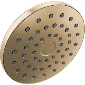 Delta PivotPro Brushed Gold Rain Showerhead, Single Setting 7 Inch Round Shower Head, Showerheads, 1.75 GPM Flow Rate, Champagne Bronze 75104CZ