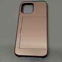 Nvollnoe for iPhone 13 Pro Max Case with Card Holder Heavy Duty Protective Dual Layer Shockproof Hidden Card Slot Slim Wallet Case for iPhone 13 Pro Max for Women&Men(Rose Gold)