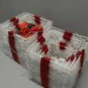 Christmas Decorations Lighted Gift Boxes, Set of 8 Light up Present Boxes, 80 LE 