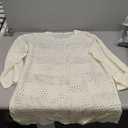 ANRABESS Women Swimsuit Crochet Swim Cover Up 2025 Summer Bathing Suit Swimwear Mesh Knit Beach Dress Vacation Outfits (Large, Cream White)