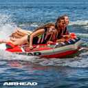 Airhead G-Force Towable Tube for Boating, 1-4 Rider Inflatable Boat Tube for Water Tubing, Heavy Duty Full Nylon Cover, Stabilizer Fins with Neoprene Knuckle Guards, Speed Safety Valve