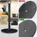 Paper Towel Holder Countertop, Black Paper Towel Holders, Stainless Steel Countertop Paper Towels Holders, Kitchen PaperRoll Holder, Non-Slip Standing Paper Towel Holders