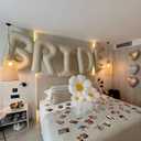 40 Inch Beige BRIDE Balloons Bachelorette for Bridal Shower, Cream White Sand Bride Mylar Foil Banner Letter Sign, Bridal Balloon Banner for Wedding Engagement Bride To Be Party Favors Decorations