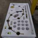 Gold Wagon Wheel Chandelier 2 Tier, 60 Inch Chandeliers with Glass Shade, 30-Light Large Chandelier for High Ceiling, Modern Farmhouse Chandeliers for Living Room, Dining Room, Entryway and Staircase