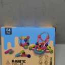 BAKAM Magnetic Building Blocks for Kids Ages 4-8, STEM Construction Toys for Boys and Girls, Large Size Magnetic Sticks and Balls Game Set for Kids Early Educational Learning (64PCS)