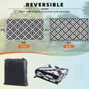 Favoyard Outdoor Rug 6x9 ft Waterproof Reversible Patio Plastic Straw Rugs for Decor Clearance Outside Large RV Camping Area Carpet Mat for Porch Deck Balcony Pool Backyard Picnic Beach Camper Door