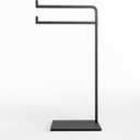 Hand Towel Holder for Bathroom Countertop - 17 Inch Tall Black Free-Standing Hand Towel Stand for Bathroom Counter - Non-Slip Base for Sink Top - Holds Two Full Size Handtowels, Fingertip, Washcloth