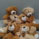 MorisMos 6Pcs Teddy Bears Bulk Baby Shower, 14inch Cute Teddy Bear Stuffed Animals Plush, Small Stuffed Bears on Centerpiece Baby Shower, Brown, Dark Brown
