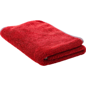 VIKING Microfiber Towel, Premium Car Drying Towel, Twisted Loop, Soft and Super Absorbent, Thick 1000gsm for Car Detailing Kit, Red, 24 Inch x 24 Inch, 1 Pack