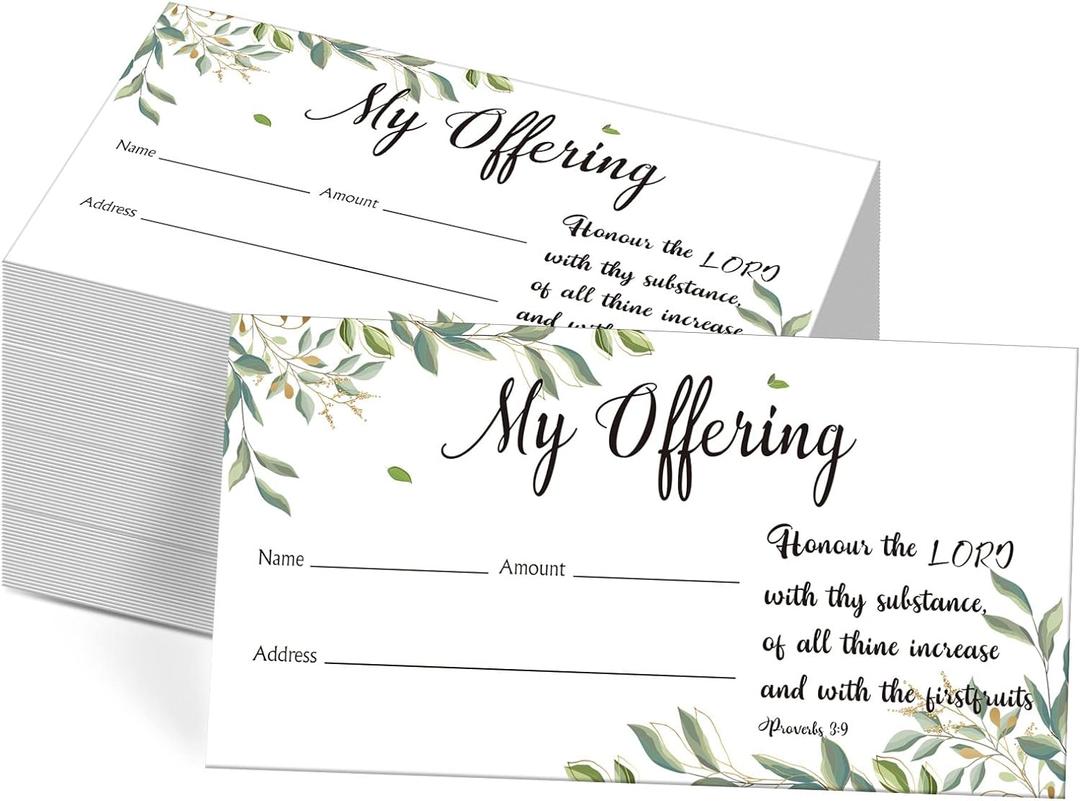 Woanger 500 Count Tithes and Offering Envelopes for Church Donation Envelope Bill Size Checks and Cash for Tithes and Offering(Classic)