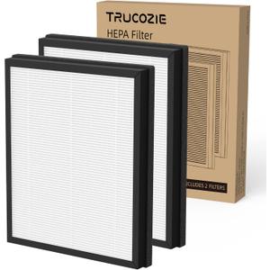 2 Pack Trucozie T356 Replacement Filter for T356 Air Purifier, 3-IN-1 H13 True HEPA and High-Efficiency Activated Carbon Filter for Dust Pet Hair & Odors Smoke, Original Version