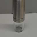 XinXu Gravity Electric Pepper/Salt Grinder, Salt and Pepper Mill & Adjustable Coarseness, Battery Powered with LED Light, One Hand Automatic Operation, Stainless steel - (Single/Silver) (2.5 x 2.5 x 7.9 inches)