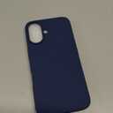 ORNARTO Compatible with iPhone 16 Case 6.1", Slim Liquid Silicone 3 Layers Full Covered Soft Gel Rubber Shockproof Phone Case, Protective Cover with Anti-Scratch Microfiber Lining-Navy Blue