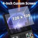 R36MAX Retro Gaming Console, Retro Handheld Games Console with 64GB TF Card, Portable Hand Held Open Source Linux System, 4.0 inch IPS HD Screen Video Game Consoles, 4000mAh Battery (Black)