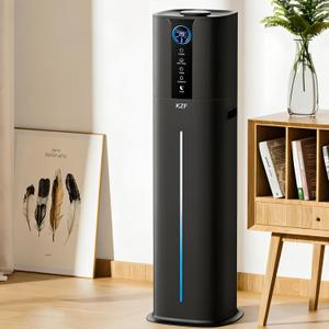 KZF 9L Smart Humidifiers for Bedroom Large Room, 2.3Gal Cool Mist Top Fill Diffuser App & Remote Control, 3 Mist Modes, Quiet Humidifier for Home Office Plant (Black, Remote Control)