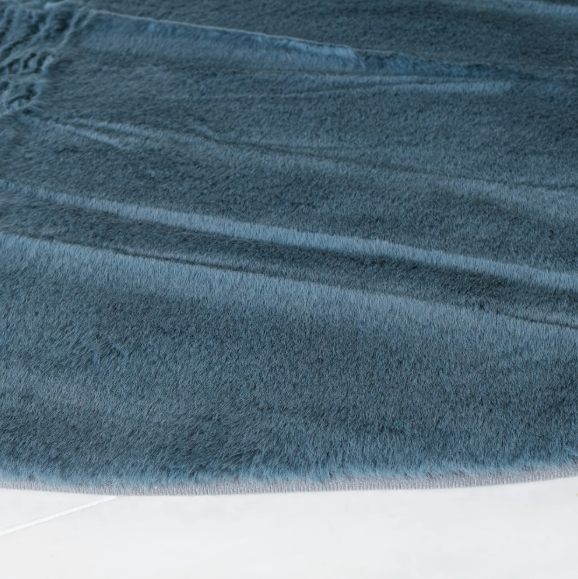 Steel Blue Area Rug 45x35 In