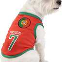GabeFish Dog World Cup T Shirt Pets Football Jersey Sports Soccer National Team Vest Cat Summer Cool Clothes Apparel Portugal Medium