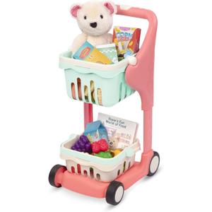 B. Toys  Musical Shopping Cart  25 Pieces of Play Food  Educational Board Book  Teddy Bear  2+ Years  Shop & Glow Toy Cart  Plush & Book