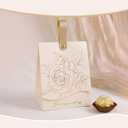 FAYEVIVI 20pcs Party Favor Boxes - Gift Boxes with Lids for Presents, Small Thank You Treat Box, Leather Handle Candy Bags Bulk, for Birthday Bridal Wedding Babyshower (Champagne) (Champgne)