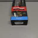 Kwikset Juno Interior Privacy Door Knob with Lock, Door Handle For Bathroom and Bedroom, Polished Brass Keyless Turn Lock Doorknob (1 Pack)