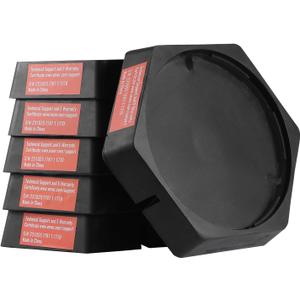 VEVOR RV Leveling Pads, 9 Inch Round Landing Feet, Permanent Attached Jack Stabilizers, Rubber Jack Pads, 5000 lbs Capacity per RV Jack Pad, 5th Wheels, Travel Trailers, Class A/C Motorhomes (6-Pack)