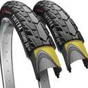 Fincci Tintera Gravel 700x45c Bike Tire - Pair Urban Lightweight Kevlar 700c Tires 47-622 with 1 mm Nylon Puncture Proof - Foldable 28 inch Bicycle Tyres for Electric, Road, Hybrid Bikes - 60 TPI