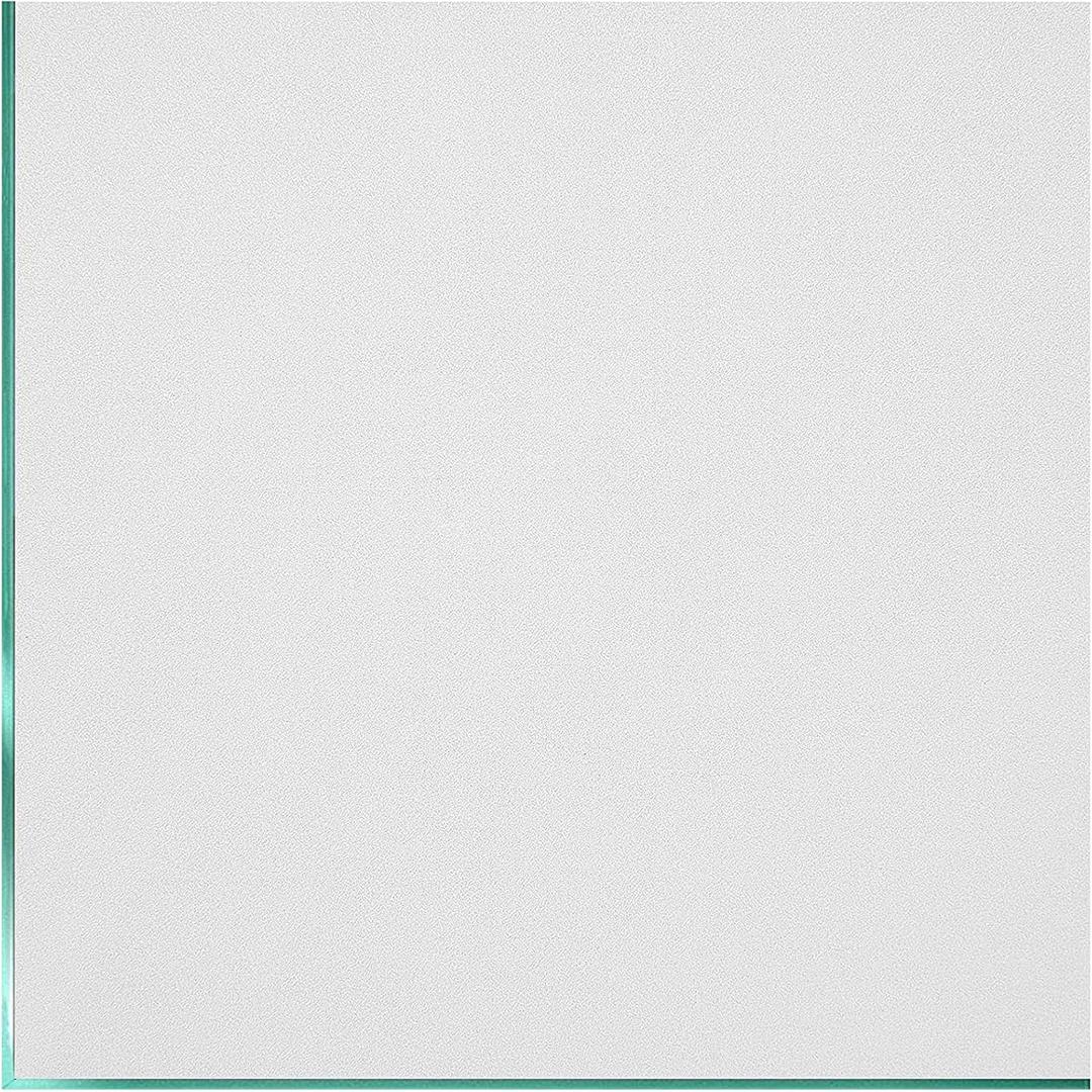 Coavas Window Privacy Film Frosted Glass Static Clings, Decorative Bathroom Door Privacy Film Day and Night, Heat UV Blocking Anti-Glare Frosting Stickers Renter Non-Adhesive, 35.4 x 118.1 Inch, White