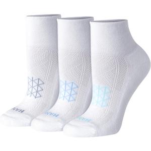 Hanes Women's Running Ankle Socks, Absolute Run Socks for Women, Breathable Mesh, Seamless Toe, 4-Pack