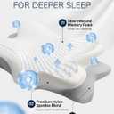 Cervical Neck Pillow for Side & Back Sleepers, Ergonomic Memory Foam Pillow for Sleep Apnea, Neck Pain Relief, Neck Support Pillow with Washable Pillowcase