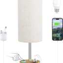 Dicoool Touch Bedside Table Lamp with USB - 3 Way Dimmable Wood Lamp for Bedroom Nightstand, Desk Lamp with Charging Station for Dorm, Living Room, Office, Kids Room, Small, 14in