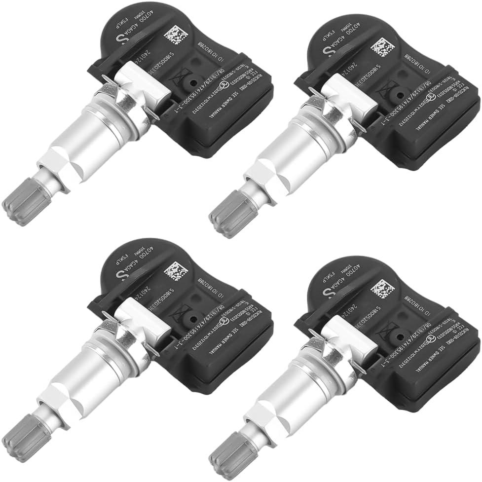 315MHz TPMS Sensor, Tire Pressure Monitoring System Sensor - Compatible for Infiniti Q50 2014 2015 - Replace Part 407004GA0A Set of 4