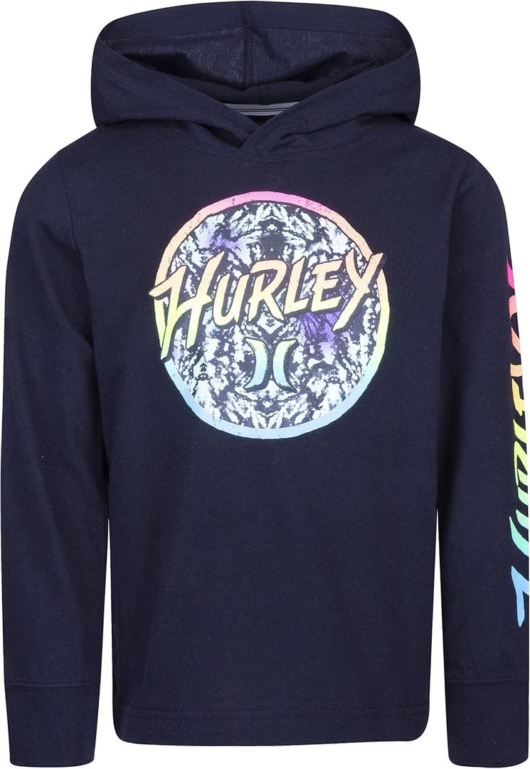 Hurley boys Long Sleeve Hooded Graphic T-shirt (X-Large)