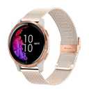 Abanen 20mm Stainless Steel Mesh Watch Band for Garmin Venu 2 Plus/Venu Sq 2 / Vivoactive 6, Quick Release Metal Wristband Strap for Approach S50 / S40 (Rose Gold)