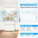 Upgraded W10830276 Refrigerator Door Gasket Compatible with Whirlpool Refrigerator Door Seal W10294125 W10443272 W10847489 KitchenAid Maytag Fridge Freezer Door Gasket WRX735SDBM00 WRX735SDHZ00 Gasket