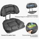 JOSTZHXIN Rolling Stool Backrest, Thick Seat Padding, Heavy Duty Home Office Rolling Chair, Adjustable Height Swivel Stool Chair for Nail Salon Spa Massage Tattoo Work,Dark Grey