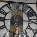 30 Inch Extra Large Giant Wall Clock,Oversized Round Silent Vintage Industrial Black Metal Farmhouse Big Roman Numeral Wall Clocks for Living Room,Kitchen,Bedroom Home Decor