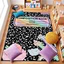 Dunzy Cartoon Area Rug Classroom Teachers Playroom,7.6 X 12 Feet,Notebook
