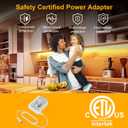 LAFULIT Under Cabinet Lighting Kit - 8 PCS 20 Inch Pre-Cut Strips, 2700K Warm White Flexible LED Strip Lights with Remote and Power Adapter for Kitchen Cabinets, Shelf, Desk, Counter - 13ft