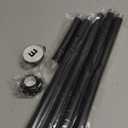 Shower Curtain Rod, 1" Diameter Heavy Duty Tension Shower Rod, Non Slip Adjustable 28-74 inch No Drilling Shower Curtain Rods Spring Tension For Bathroom, Shower Stall, No Rust, Black