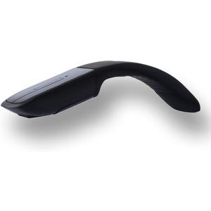 Bluetooth Arc Touch Mouse Slim and Portable Mini Wireless Computer Mouse Folding Ergonomic Optical Mice for Notebook Laptop Tablet (Bluetooth-Black)