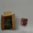 CCINEE 96Pcs Artificial Green Pine Needles Branches Red Berry Picks for Crafts, Greenery Stems Mini Holly Berries Pine Picks Twigs for Christmas Tree Garland Wreath Embellishing Holiday Decorations