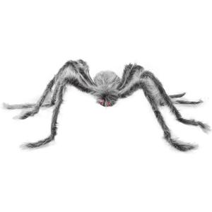 LED Spider Halloween Decoration, Flashing Lights, Outdoor Yard Decor (Grey) (Gray)