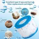 Type VI Cartridge Hot Tub Spa Filter Replacement Compatible with Lay-Z-Spa Coleman SaluSpa 90352E 58323 90427, Inflatable Hot Tub,Swimming Pool Pump Filter, 4 Pack