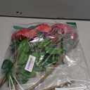 Arborus Real Touch Artificial Roses (Set of 3) – 23.6" Long Stem Red Garden Roses – Lifelike Faux Silk Flowers for Wedding Bouquets, Home Décor, Centerpieces & Floral Arrangements